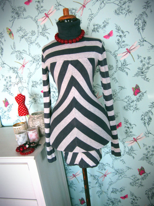 Tunika grey&white stripes — foto 1