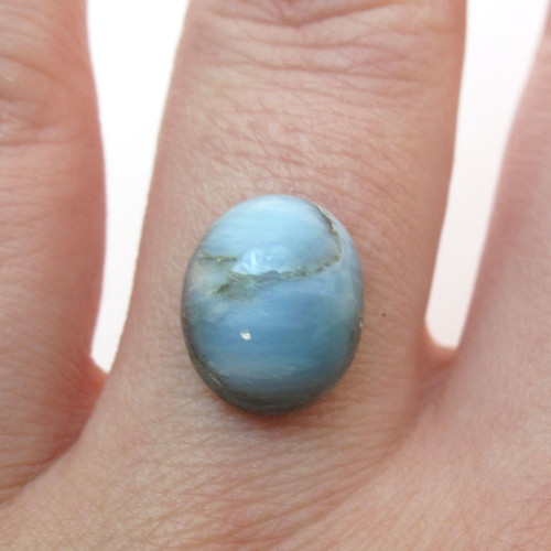 Kabošon larimar ovál 12,1mm — foto 1