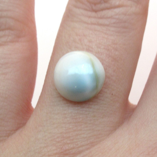 Kabošon larimar kruh 10,1mm — foto 1