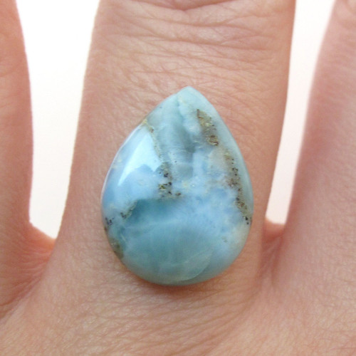 Kabošon larimar kapka 16mm — foto 1