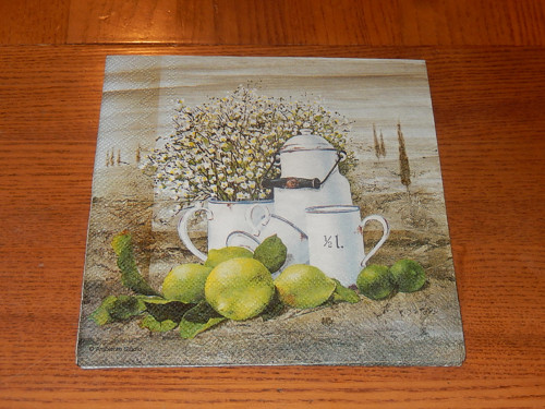 Ubrousek na decoupage - zátiší citrony