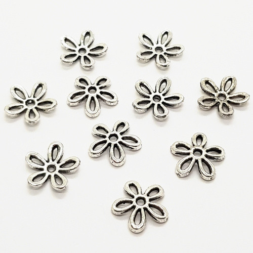Kaplíky, platina, 11mm, 2ks
