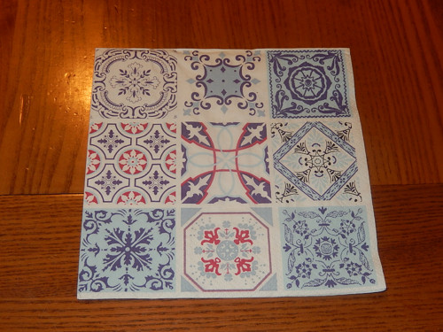 Ubrousek na decoupage - mozaika