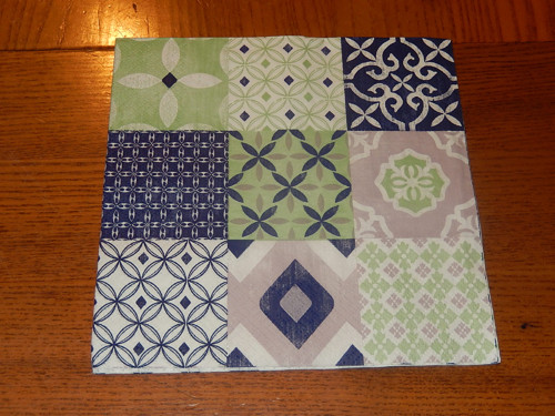 Ubrousek na decoupage - mozaika Maroko