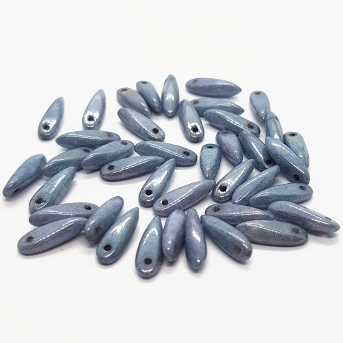 Jazýčky, 10x3mm, modrá temná, 40ks