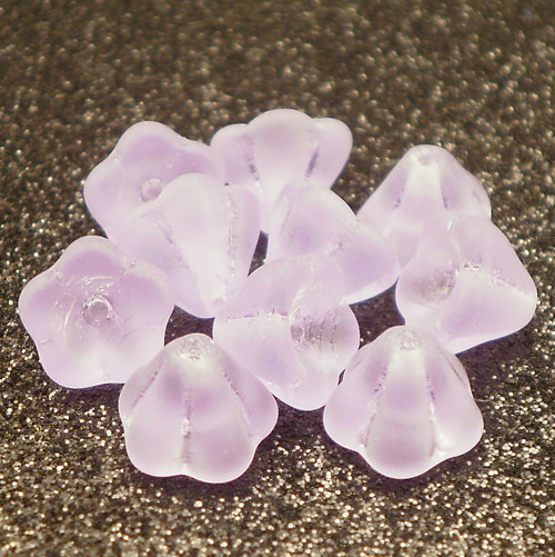 10ks Korálky Zvonek 6x8mm Alexandrite matte