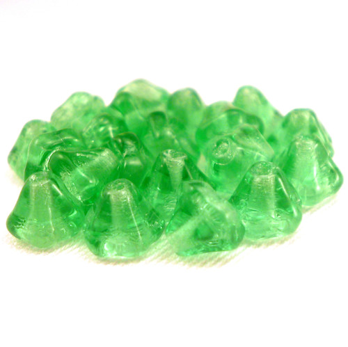 20ks Korálky Zvonek 6x4mm Peridot