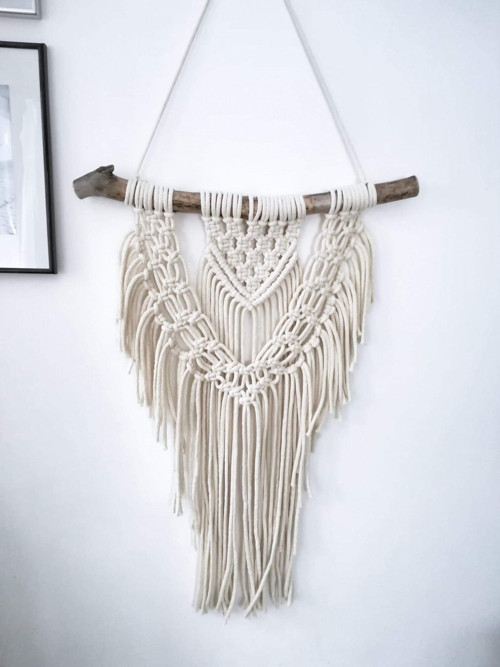Macrame dekorace v přírodní barvě — foto 1