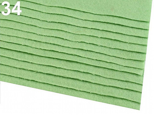 Plsť 0,9mm-zelená pastelová světlá
