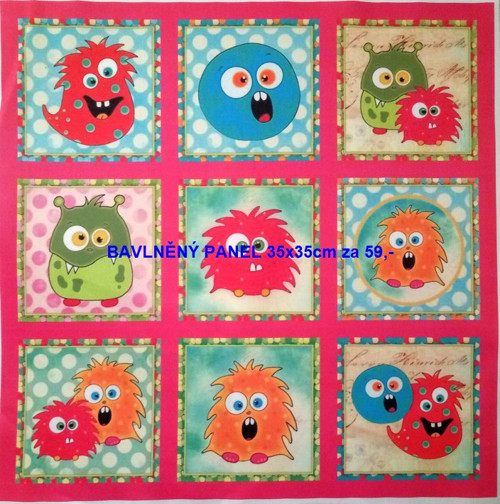 Bavlněná látka - panel sada 35 x 35cm — foto 1