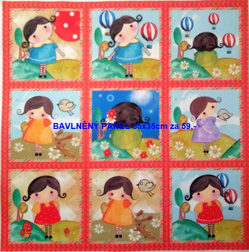 Bavlněná látka - panel sada 35 x 35cm — foto 1