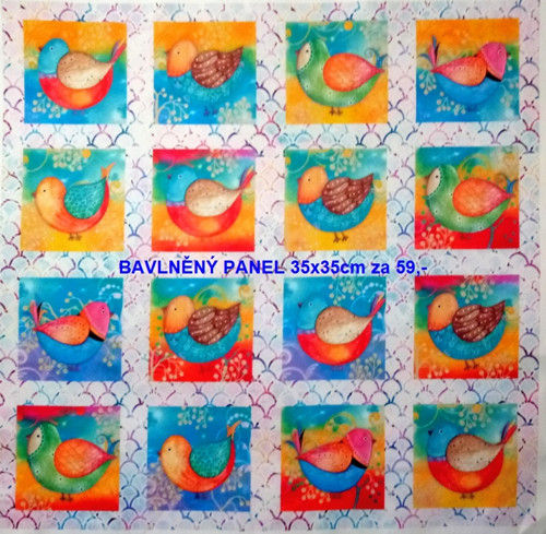 Bavlněná látka - panel sada 35 x 35cm — foto 1