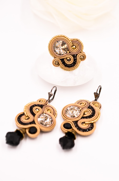 Soutache set v zlatej farbe