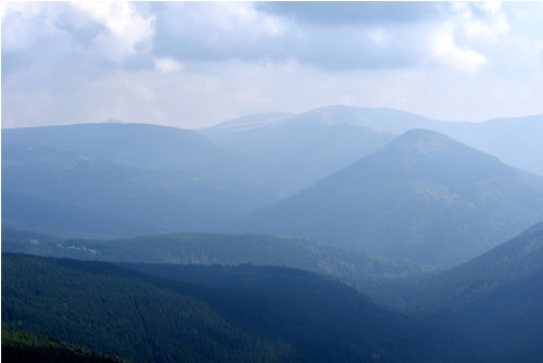 Krkonoše v oparu