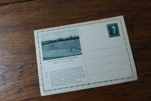Dělnická olympiáda 1934...dopisnice 30. léta
