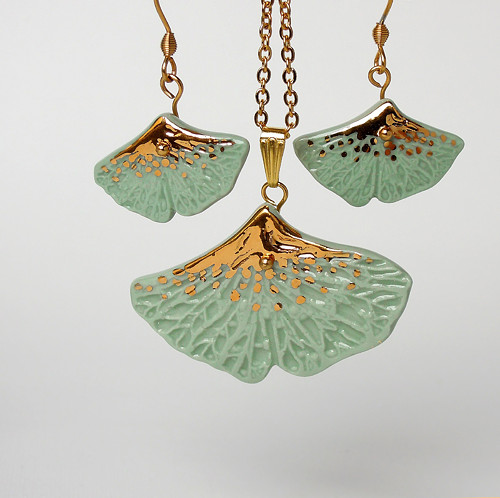 Ginkgo souprava se zlatem — foto 1