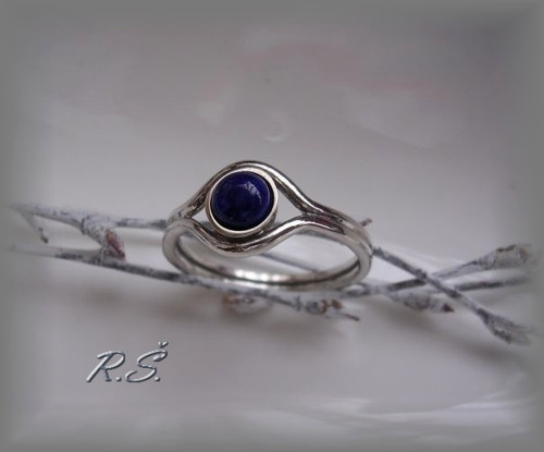LAPIS LAZULI 5,5 mm v hladké obrubě