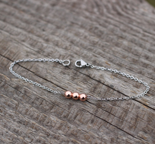 Dinne • rose gold hematit, nerez. ocel — foto 1