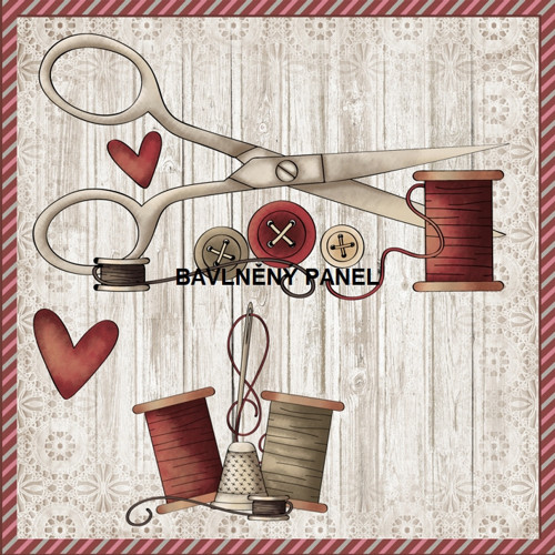 Bavlněný panel 25 x 25cm
