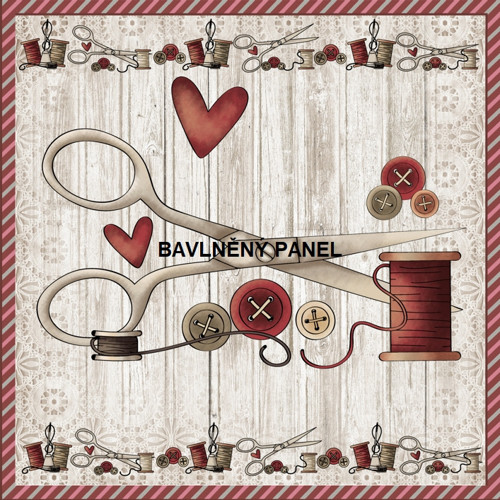Bavlněný panel 25 x 25cm