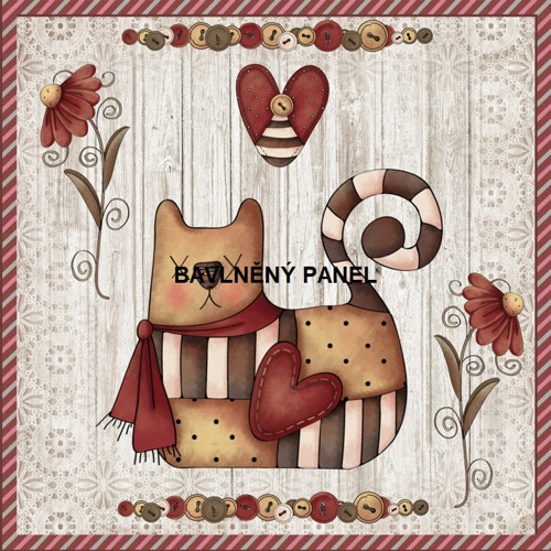 Bavlněný panel 25 x 25cm