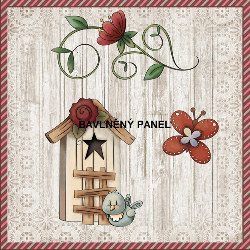 Bavlněný panel 25 x 25cm