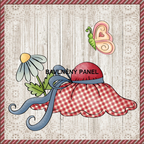 Bavlněný panel 25 x 25cm