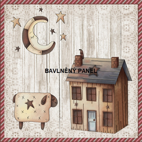 Bavlněný panel 25 x 25cm