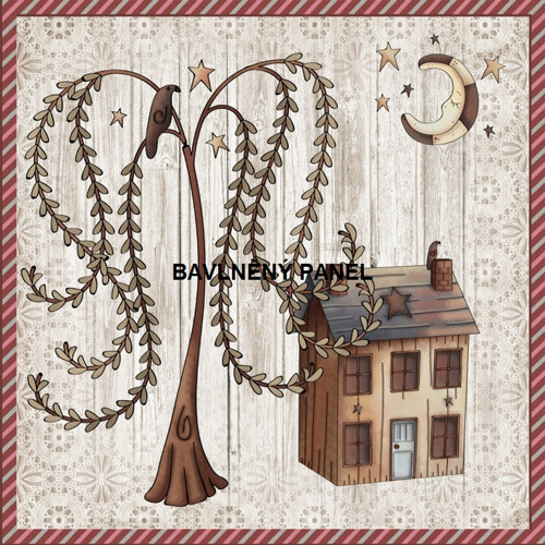 Bavlněný panel 25 x 25cm — foto 1