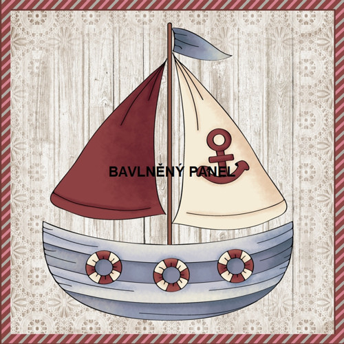 Bavlněný panel 25 x 25cm