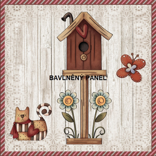 Bavlněný panel 25 x 25cm