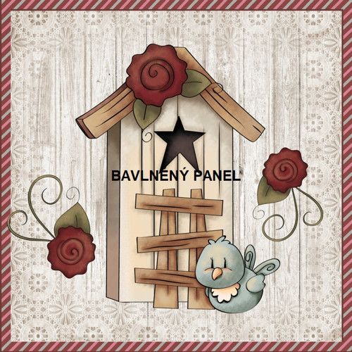 Bavlněný panel 25 x 25cm