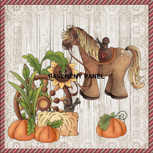 Bavlněný panel 25 x 25cm