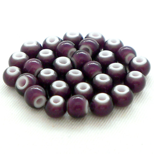 10g Preciosa Cornelian Star 4/0 Fialová s bílou