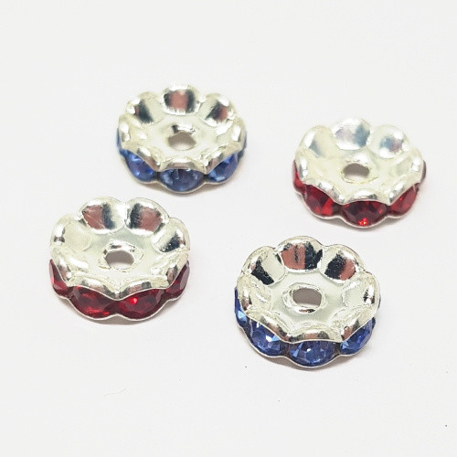 Rondelka, 10mm, mix, 4ks