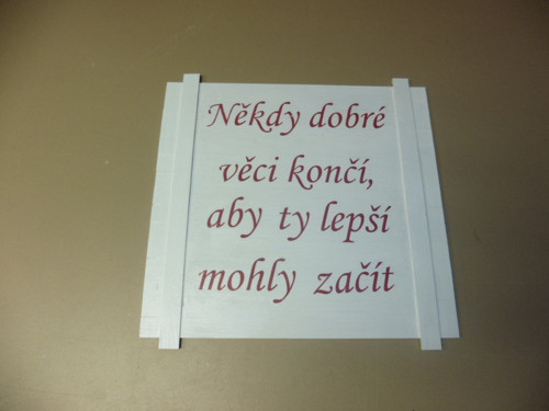 Cedule, tabulka, deska - citáty - dekorace