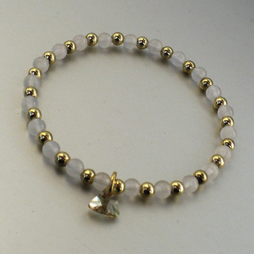 Jadeit sněžný ve zlatém