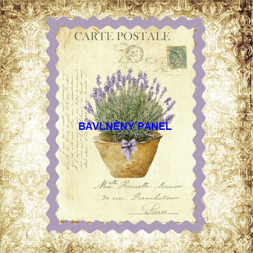 Bavlněný panel 25 x 25cm