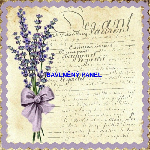 Bavlněný panel 25 x 25cm