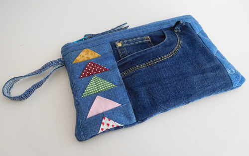 Patchwork jeans - taštička — foto 1