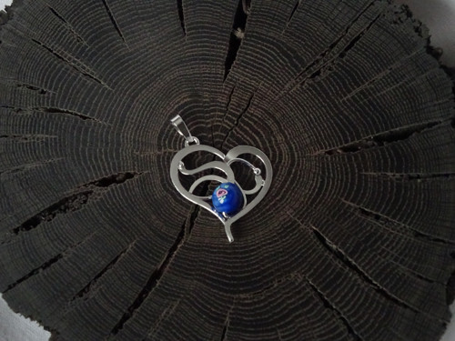 Přívěšek BARVENÉ SKLO rh. - Valentýnská edice