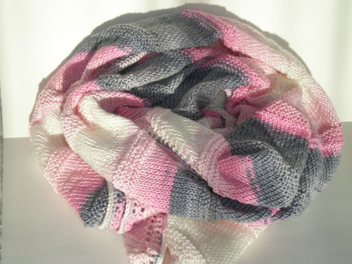 Pink - White - Grey Scarf