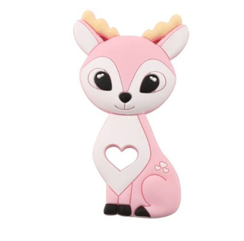 Kousátko silikonové BAMBI 87mm (1ks) - pink