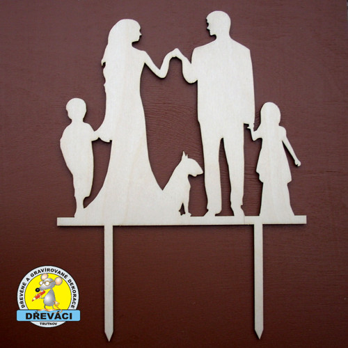 Dortový zápich svatební na přání...KV0112E