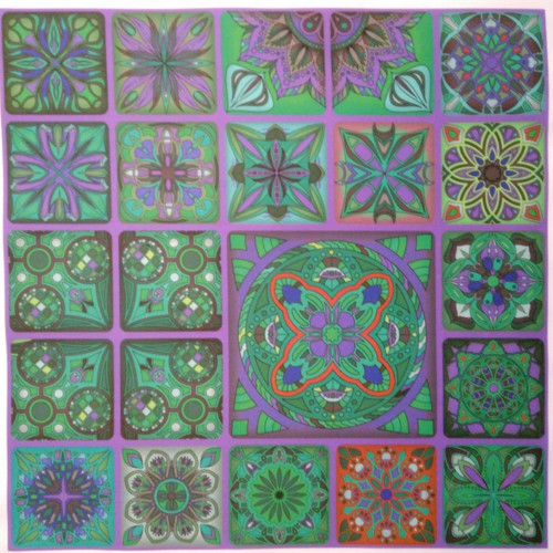 Bavlněná látka - panel 35 x 35 cm