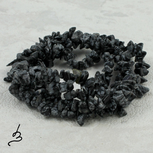 Obsidián vločkový - 20 cm návleku