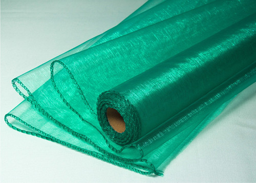 Organza modrozelená - š. 38 cm/1 m