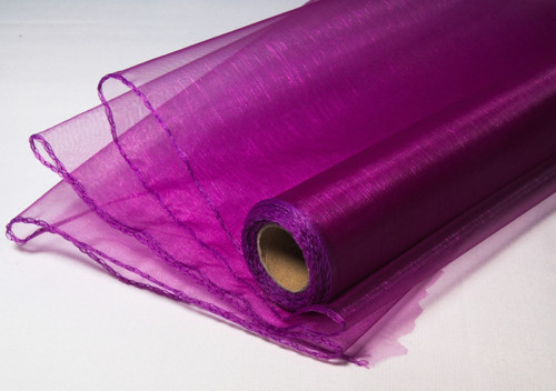 Organza fialová švestková - š. 34 cm/1 m