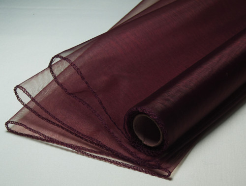 Organza hnědá - š. 38 cm/1 m