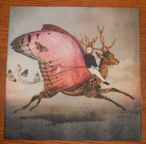 Ubrousek na decoupage - radost z jízdy